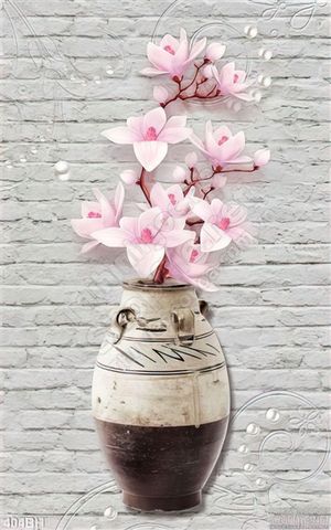 Tranh bình hoa nghệ thuật và bức tường