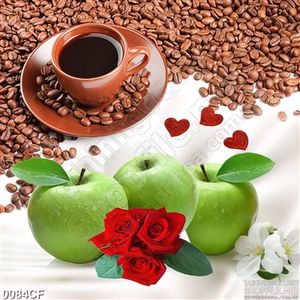 Tranh những hạt cà phê rơi vải trên bàn trắng