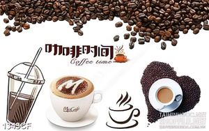 Tranh cà phê treo tường những tách cappuccino kem thơm ngon