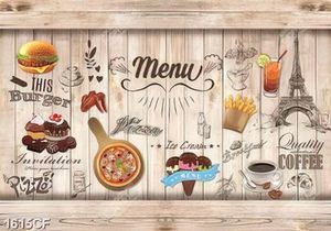 Tranh menu các món ăn nước uống decor tường quán cafe