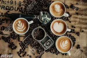 Tranh những tách coffee capuchino đẹp mắt