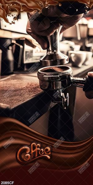 Tranh trang trí quán coffee ly cà phê ép máy