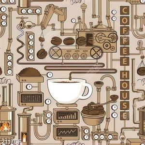 Tranh dán tường quán coffee đẹp