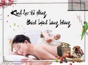 Tranh trang trí spa Kinh lạc đả thông bách bệnh bằng không