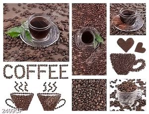 Tranh ghép hạt coffee treo tường quán cafe