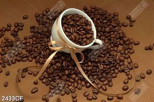 Tranh hạt coffee rang nâu