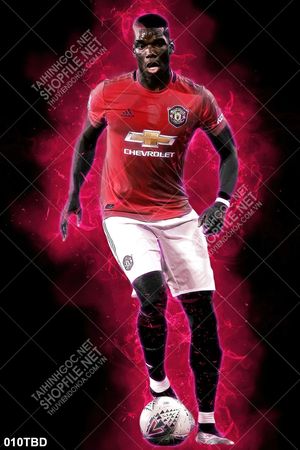 Tranh cầu thủ da màu Poul Pogba treo tường 