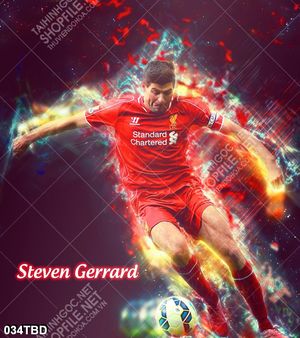 Tranh cầu thủ Steven Gerrard