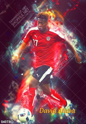 Tranh cầu thủ đá bóng David Alaba