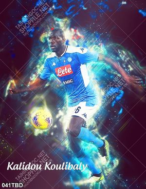 Tranh cầu thủ đá bóng Kalidou Koulibaly