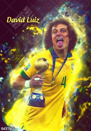 Tranh cầu thủ đá bóng David Luiz