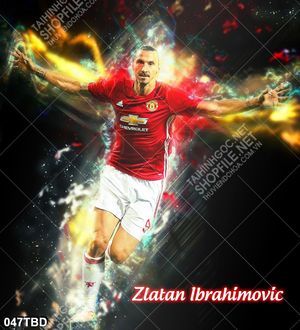 Tranh cầu thủ đá bóng Zlatan Ibrahimovic