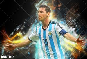 Tranh cầu thủ đá bóng nổi tiếng Lionel Messi