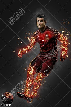 Tranh cầu thủ nổi tiếng Cristiano Ronaldo