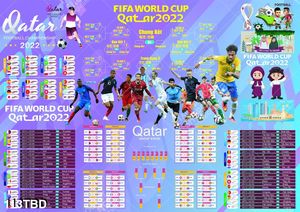 Lịch bóng đá world cup 2022 vector psd