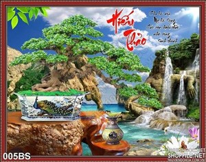 Tranh bonsai nghệ thuật hiếu thảo