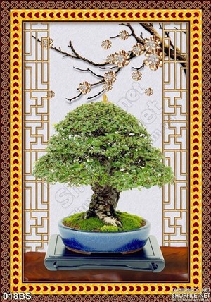 Tranh bonsai nghệ thuật  trong châu