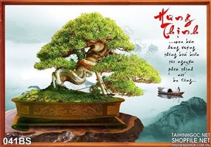 Tranh bonsai hưng thinh ấn tượng nghệ thuật