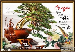 Tranh bonsai tạo kiểu đẹp cội nguồn