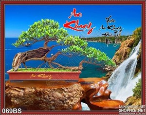 Tranh bonsai năm mới an khang