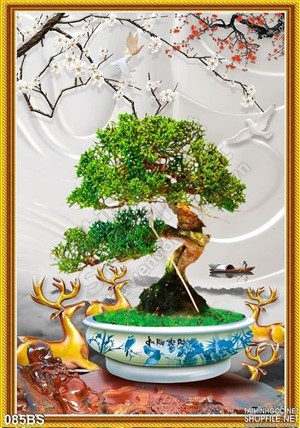 Tranh bonsai file psd đẹp