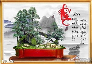 Tranh bonsai phúc đẹp 3d in uv
