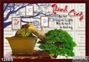 Chậu bonsai chữ thàng công kiểu dáng đẹp