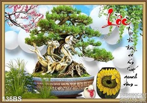 Chậu bonsai độc lạ chữ lộc