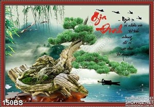 Chậu bonsai in gạch độc đáo