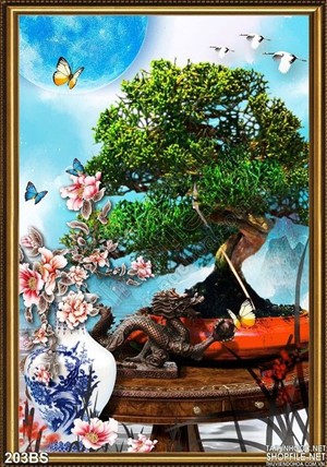 Chậu bonsai in gạch nghệ thuật ấn tượng 2020