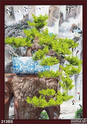 Chậu bonsai cây khế và thác nước lớn
