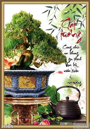 Tranh bonsai nhật bản nghệ thuật cát tường