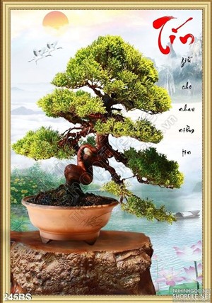 Tranh bonsai nhật bản ấn tượng 3d