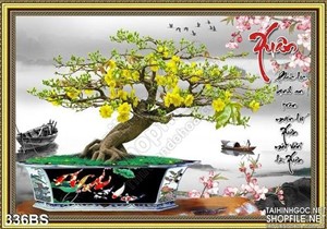 Chậu bonsai hoa mai đón xuân năm 2020