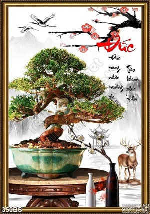Chậu bonsai nghệ thuật chữ thư pháp