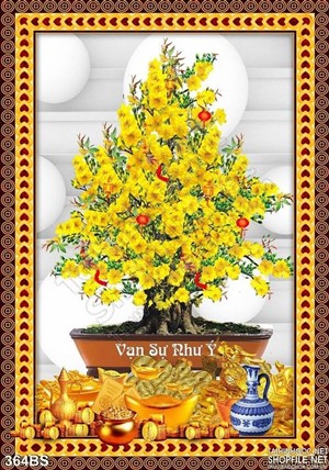 Chậu bonsai hoa mai vạn sự như ý
