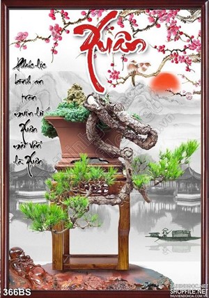 Chậu bonsai đón xuân 2020 đẹp lạ