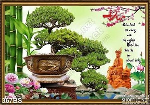 Chậu bonsai lớn kiểng đẹp mẫu in gạch 2020
