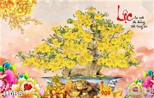 Chậu bonsai hoa mai rực rỡ phát tài phát lộc