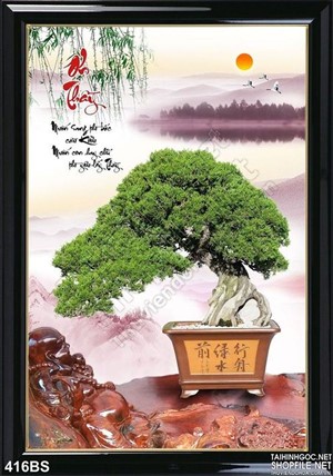 Chậu bonsai mẫu in gạch uv độc đáo