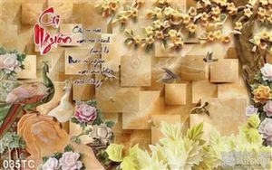 Tranh chim công cội nguồn 3d giả ngọc đẹp