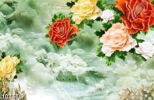 Tranh giả ngọc hoa mẫu đơn in chất lượng cao