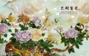 Tranh giả ngọc hoa mẫu đơn
