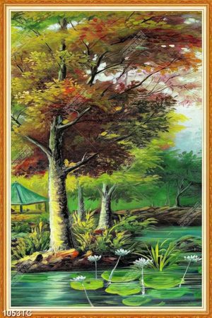 Tranh rừng cây sơn dầu