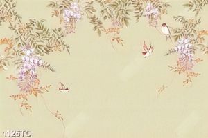 Tranh hoa tử đằng dán tường đẹp