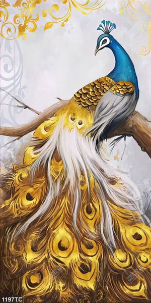 Tranh chim công in canvas chất lượng cao