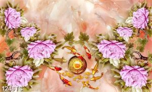 Tranh giả ngọc hoa mẫu đơn hồng