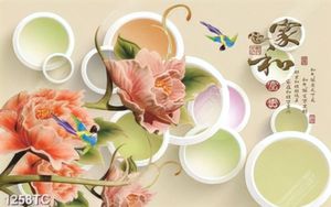 Tranh 3D giả ngọc hoa mẫu đơn