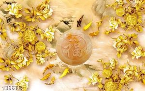 Tranh hoa hồng cá chép nền giả ngọc đẹp