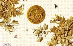 Tranh hoa mẫu đơn điêu khắc gỗ